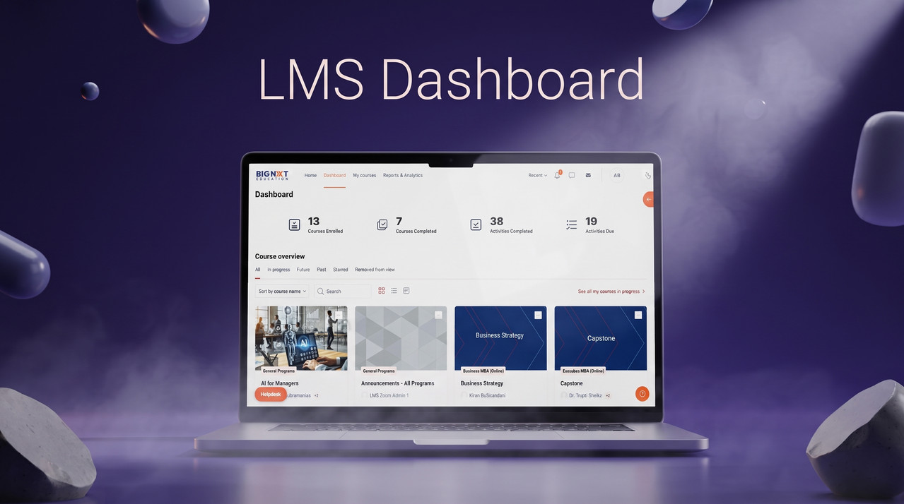 BIG Academy LMS dashboard overview